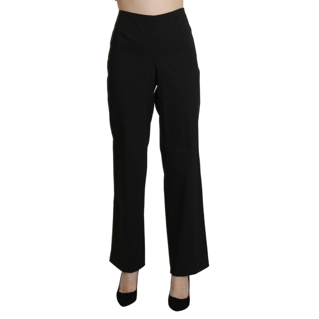 BENCIVENGA Black High Waist Straight Dress Trouser Pants