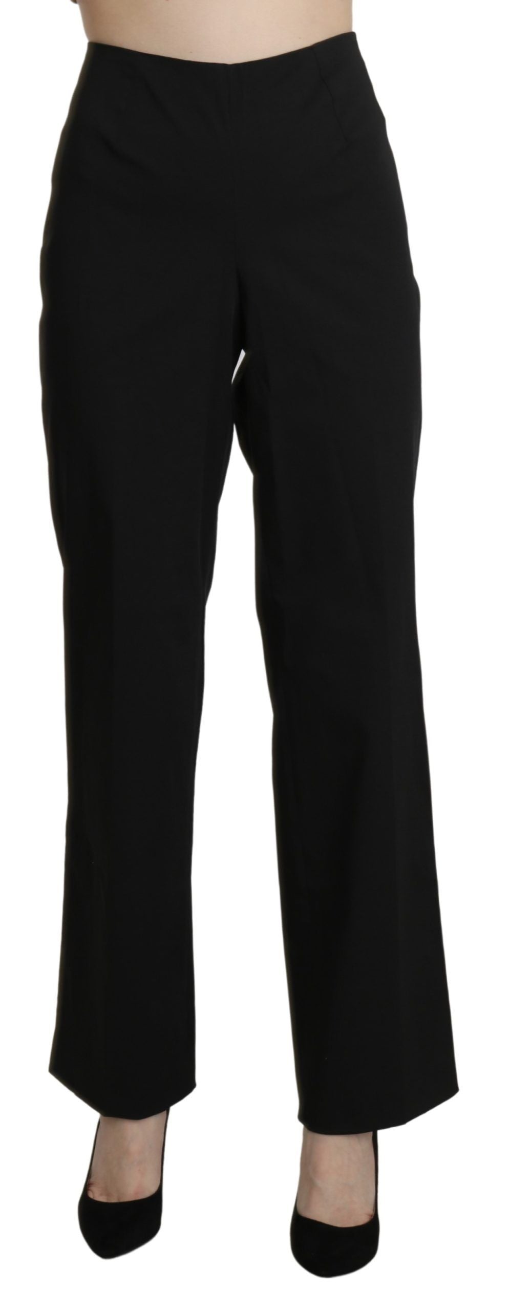BENCIVENGA Black High Waist Straight Dress Trouser Pants BENCIVENGA