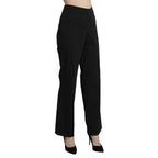 BENCIVENGA Black High Waist Straight Dress Trouser Pants