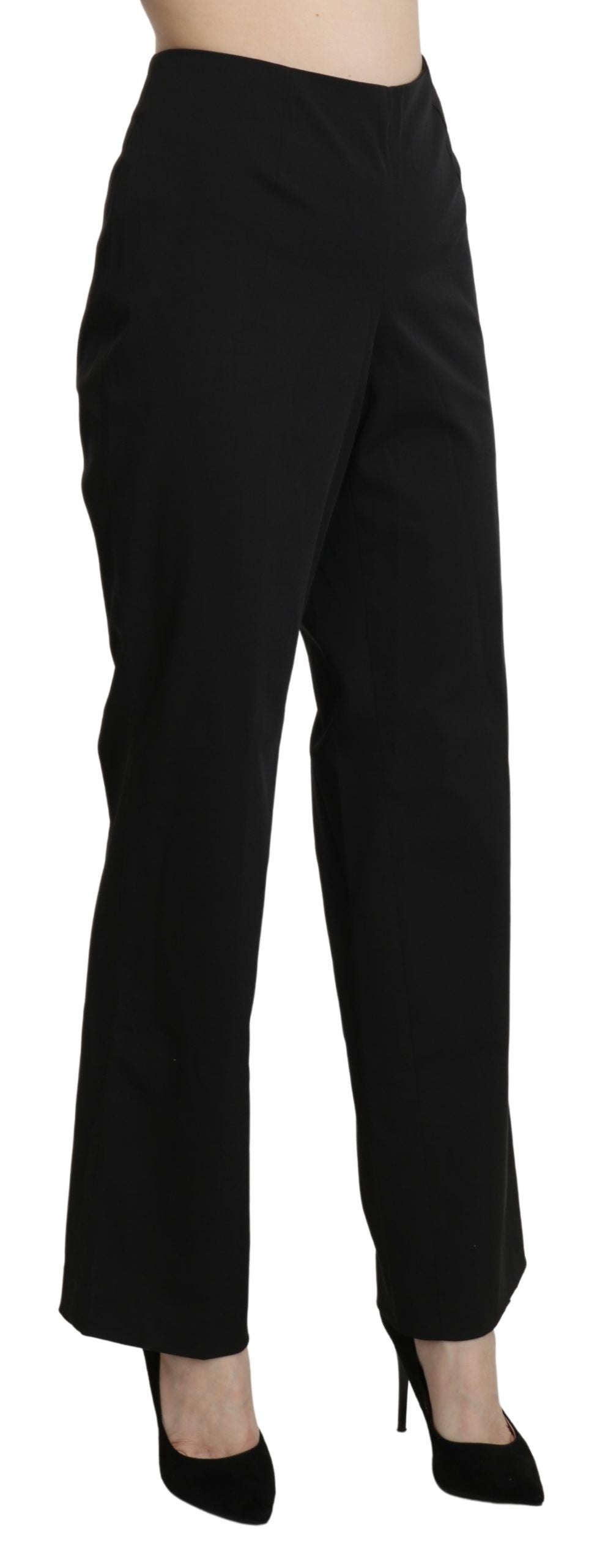 BENCIVENGA Black High Waist Straight Dress Trouser Pants BENCIVENGA