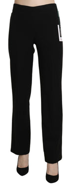 BENCIVENGA Black High Waist Straight Formal Dress Trouser - Eljoys Fashion 