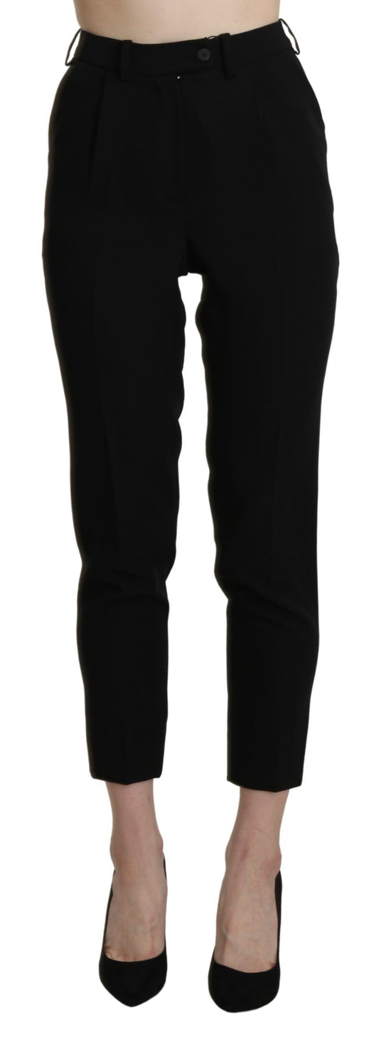 BENCIVENGA Black High Waist Skinny Cropped Dress Trouser Pant BENCIVENGA
