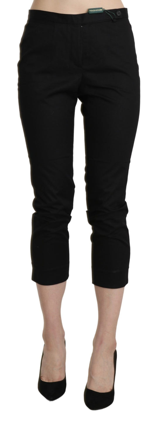 BENCIVENGA Black High Waist Skinny Cropped Dress Trouser Pants BENCIVENGA