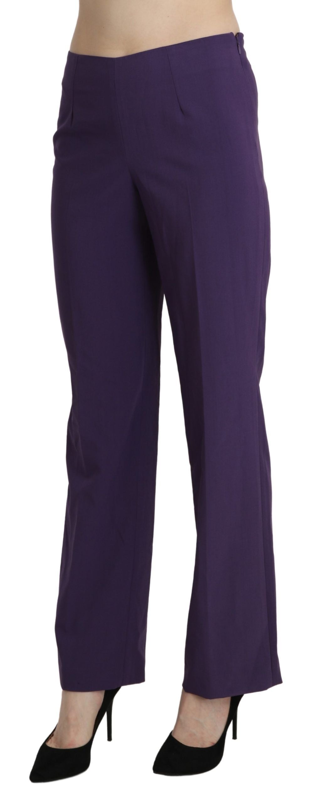 BENCIVENGA Purple High Waist Straight Dress Trouser Pants BENCIVENGA