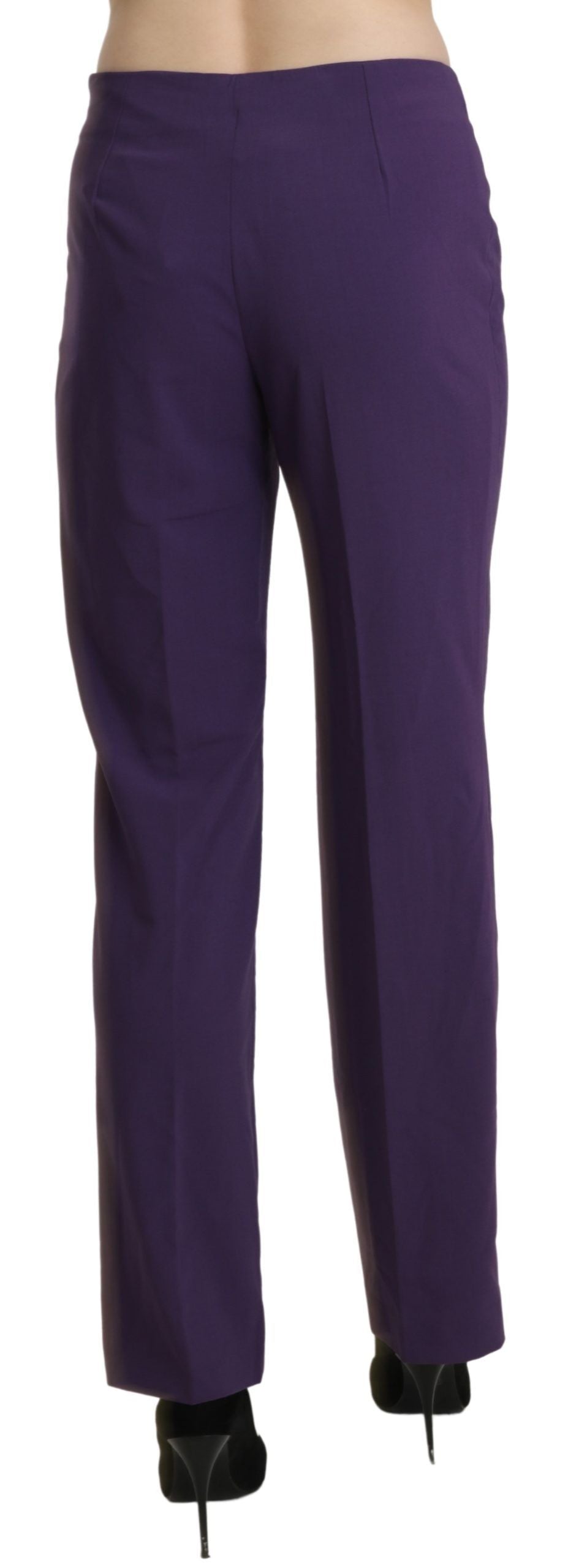 BENCIVENGA Purple High Waist Straight Dress Trouser Pants BENCIVENGA