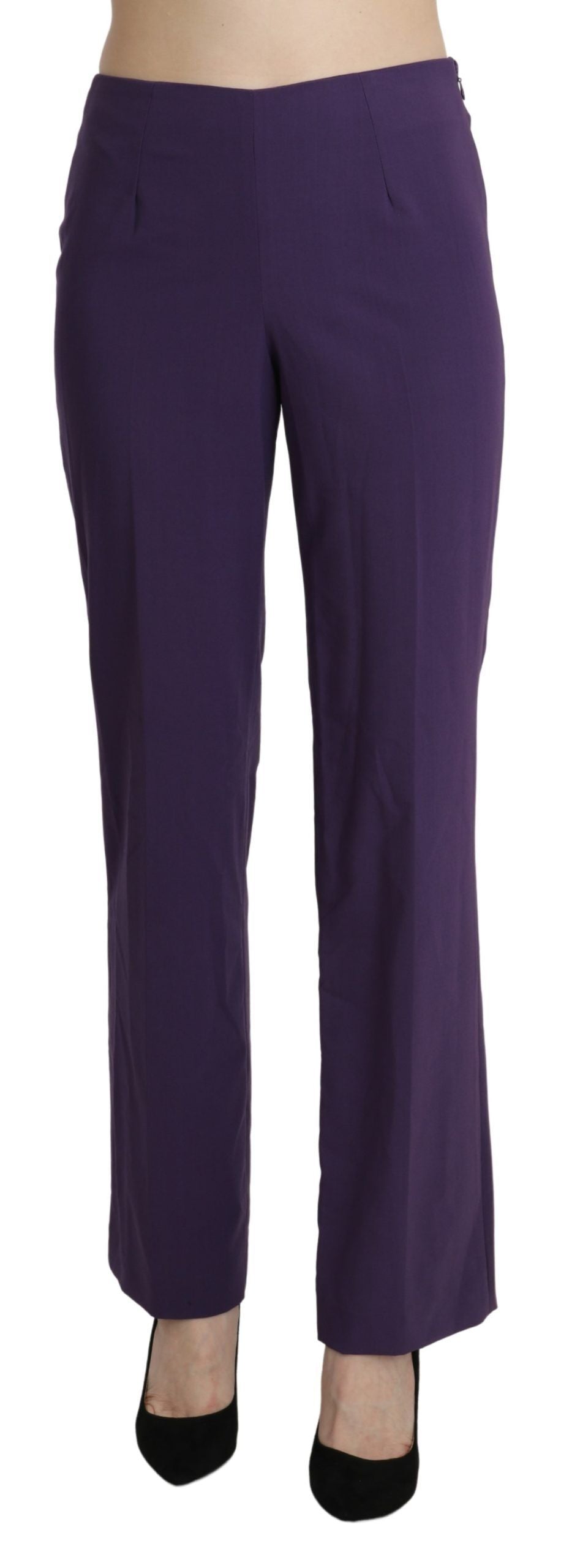 BENCIVENGA Purple High Waist Straight Dress Trouser Pants BENCIVENGA