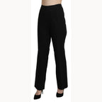 BENCIVENGA Black High Waist Straight Dress Trouser Pants