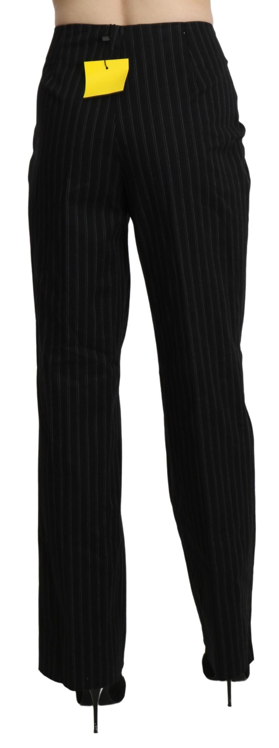 BENCIVENGA Black High Waist Straight Dress Trouser Pants BENCIVENGA