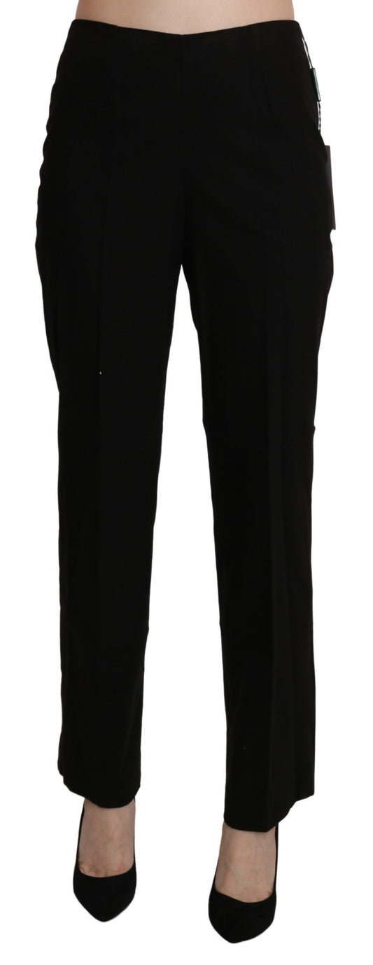 BENCIVENGA Black High Waist Straight Dress Trouser Pant BENCIVENGA