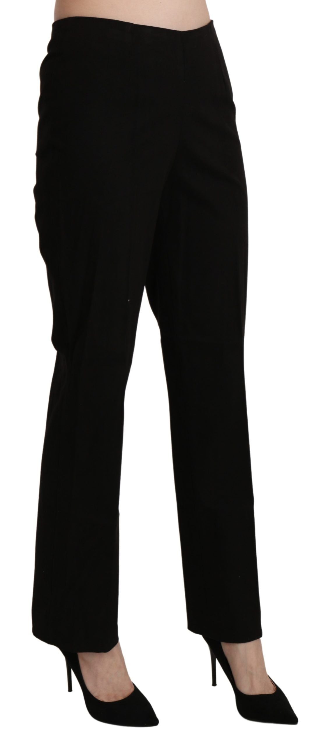 BENCIVENGA Black High Waist Straight Dress Trouser Pant BENCIVENGA