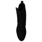 Dolce & Gabbana Black Leopard Short Boots Zipper Shoes