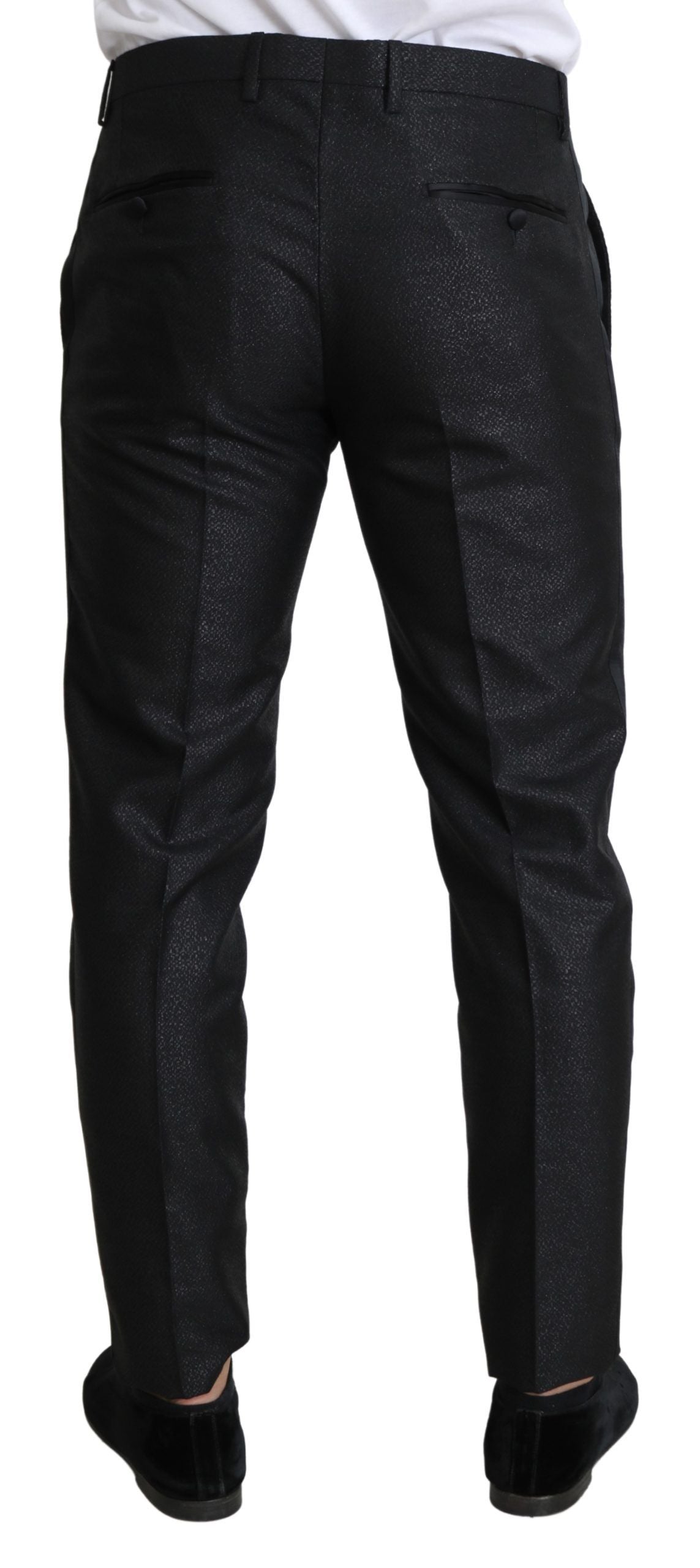 Dolce & Gabbana Black Metallic Skinny Trouser Dress Dolce & Gabbana