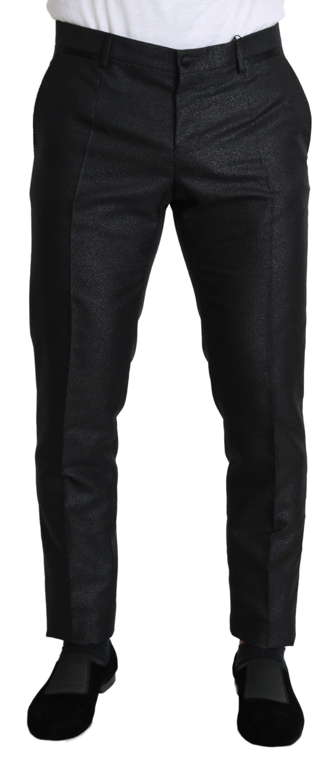 Dolce & Gabbana Black Metallic Skinny Trouser Dress Dolce & Gabbana