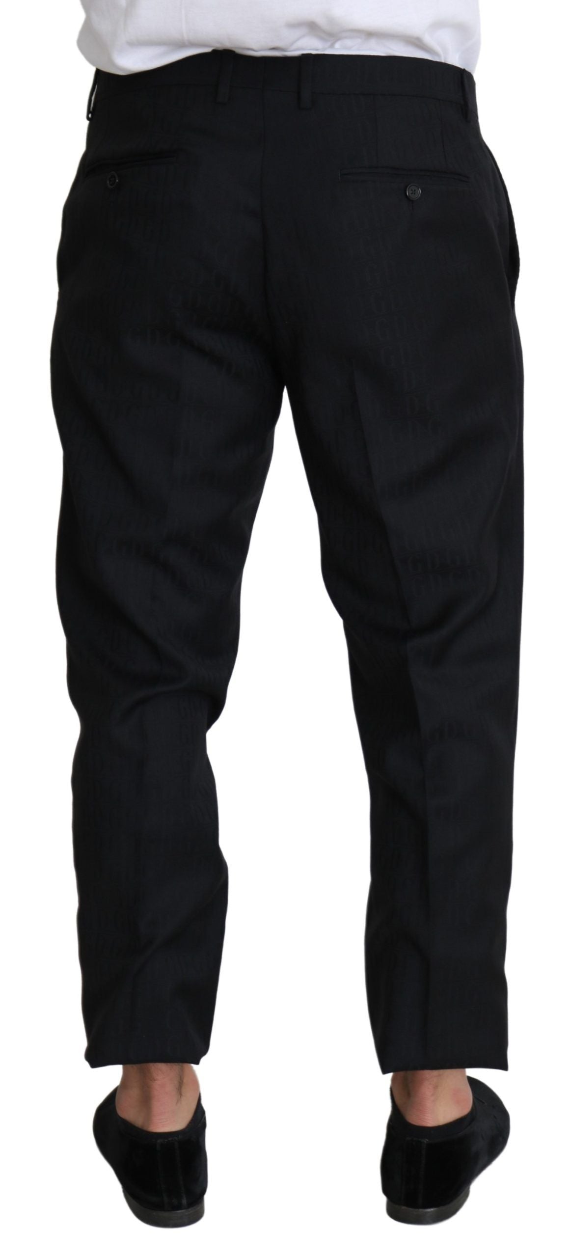 Dolce & Gabbana Black Wool Skinny Cropped Trouser Dress Dolce & Gabbana