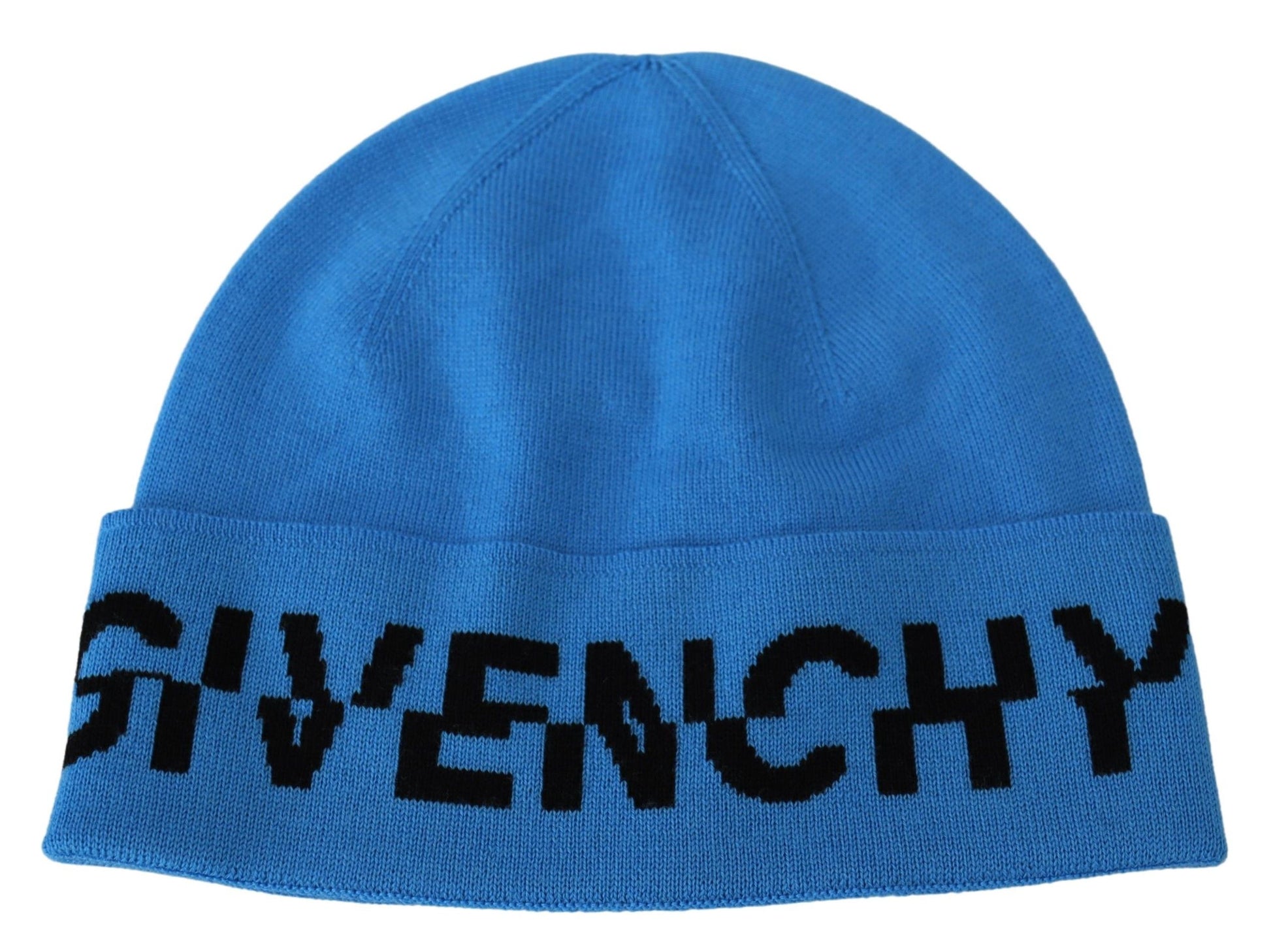 Givenchy Blue Wool Unisex Winter Warm Beanie Hat Givenchy