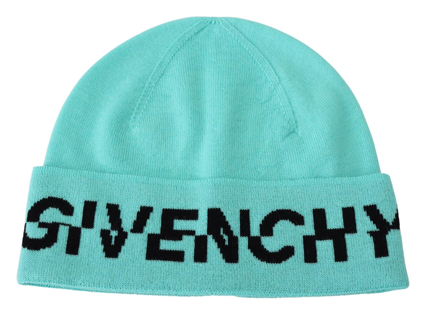 Givenchy Green Wool Beanie Unisex Logo Hat Givenchy