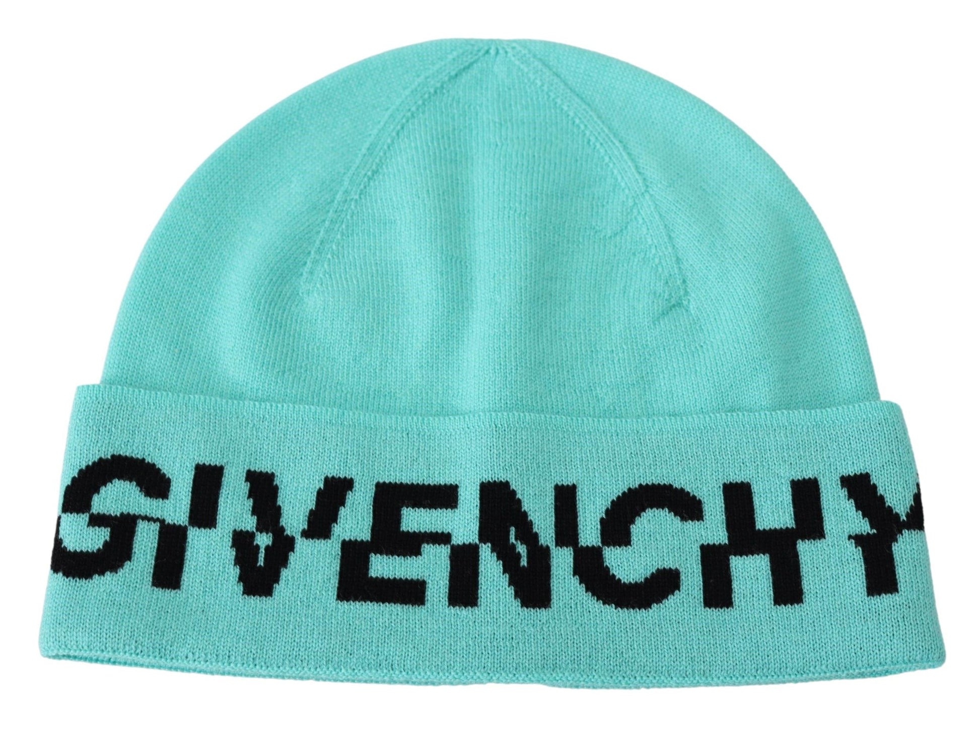 Givenchy Green Wool Beanie Unisex Logo Hat Givenchy