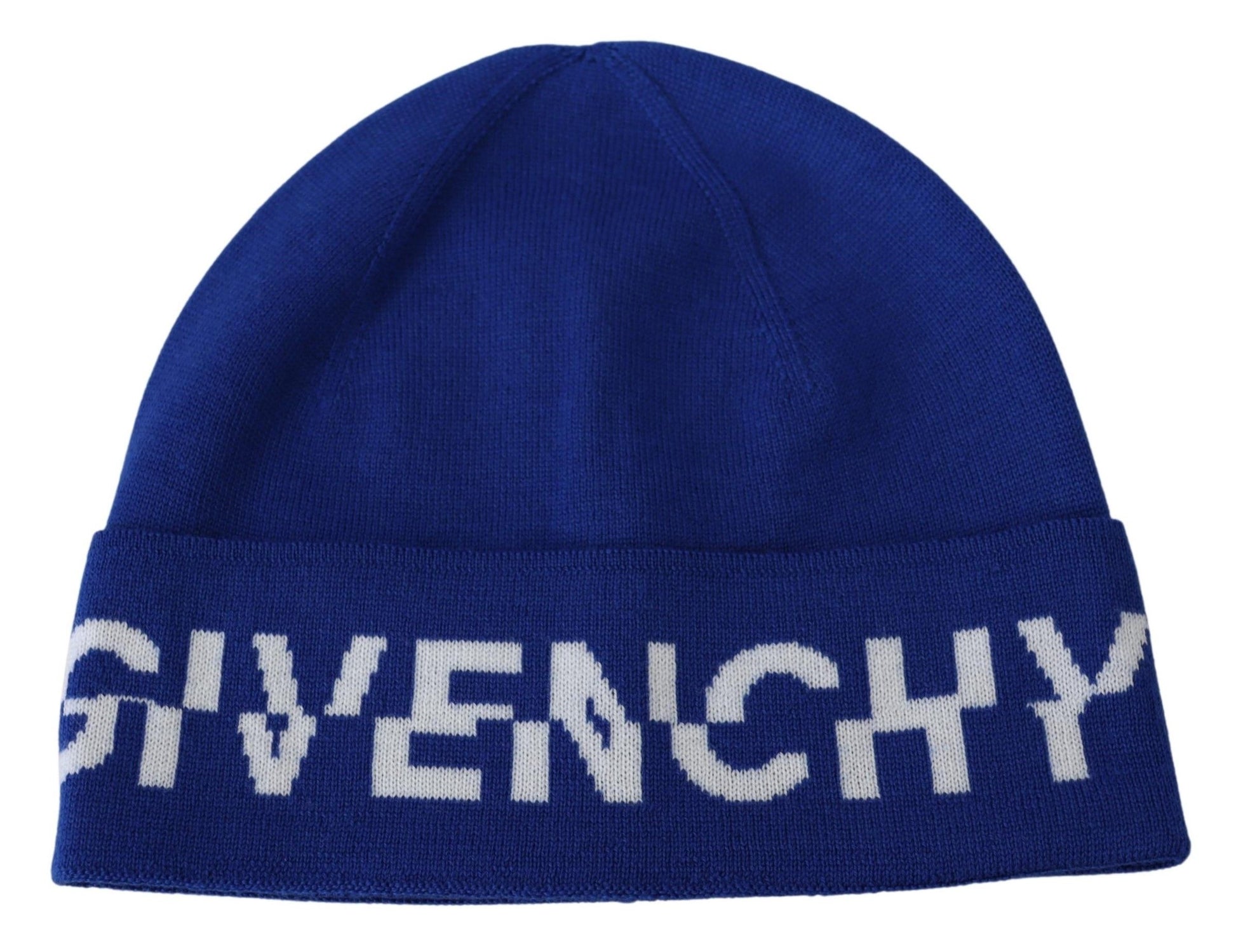 Givenchy Blue Wool Unisex Winter Warm Beanie Hat Givenchy