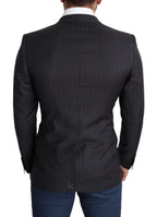 Dolce & Gabbana Black Wool Single Breasted Coat MARTINI Blazer