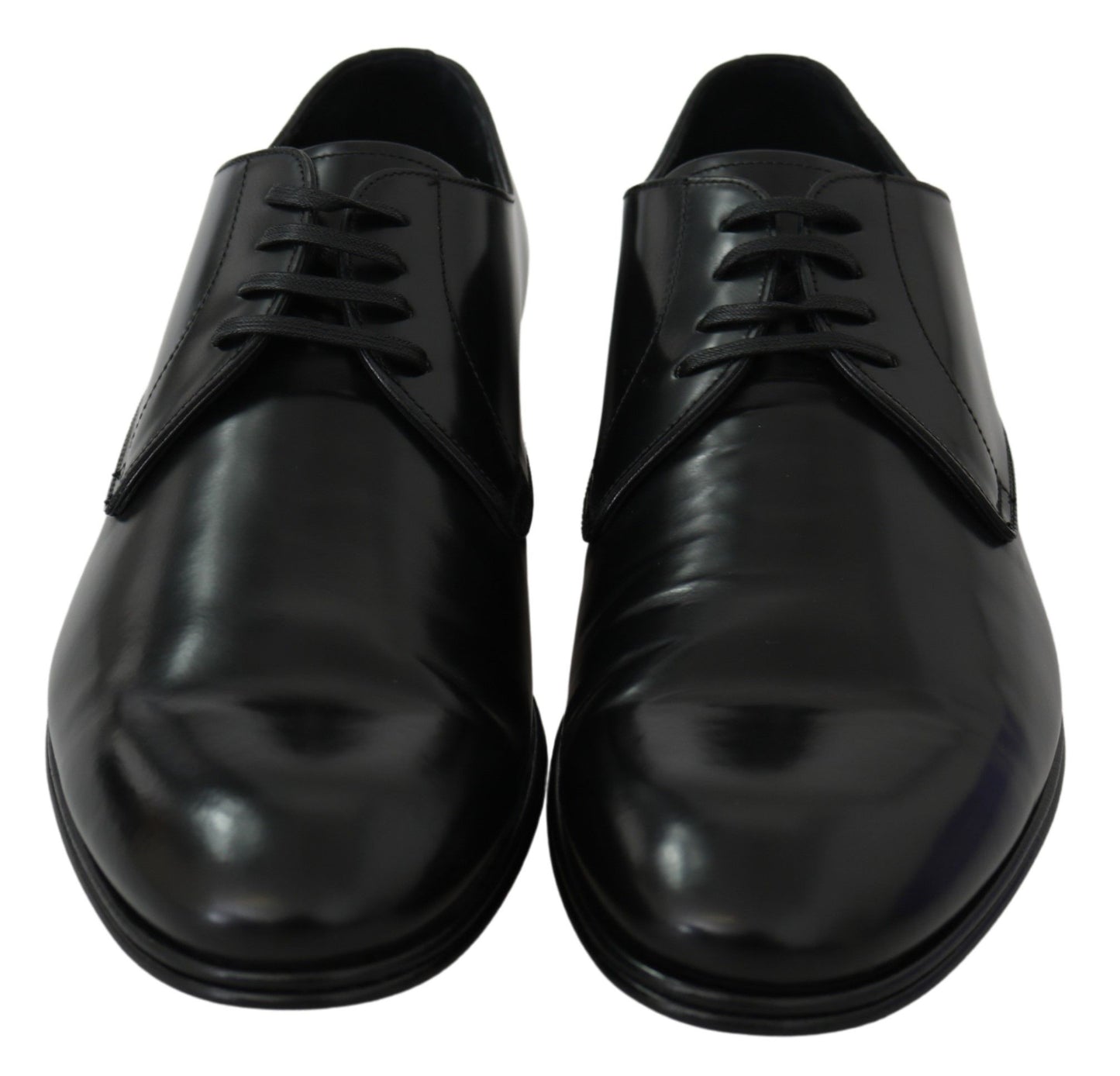 Dolce & Gabbana Derby Napoli Black Leather Dress Formal Shoes Dolce & Gabbana