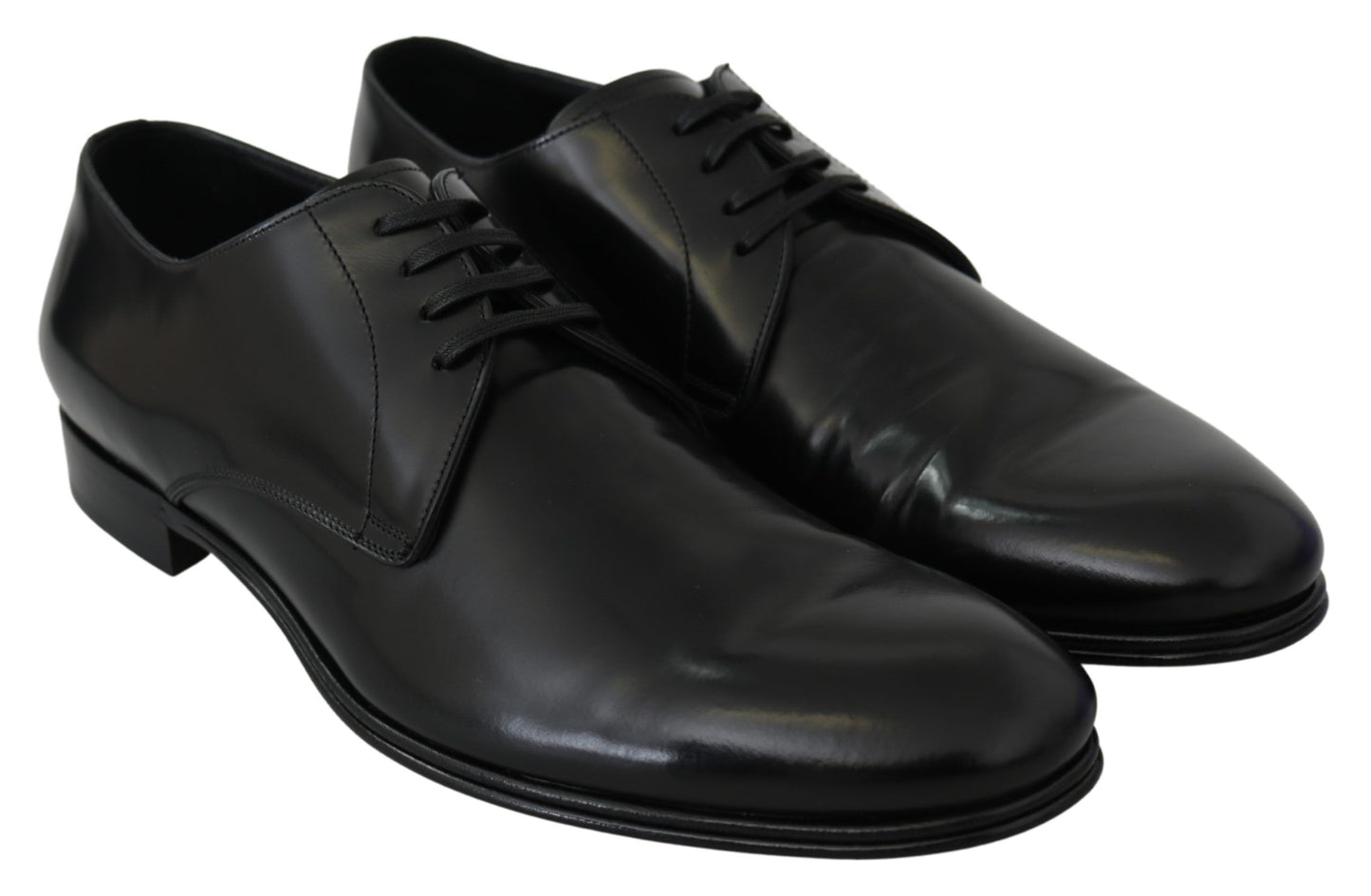 Dolce & Gabbana Derby Napoli Black Leather Dress Formal Shoes Dolce & Gabbana