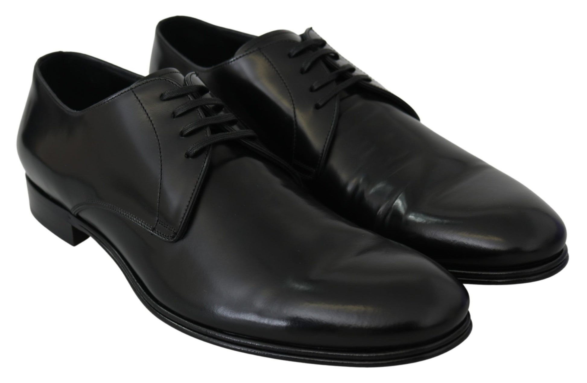 Dolce & Gabbana Derby Napoli Black Leather Dress Formal Shoes Dolce & Gabbana