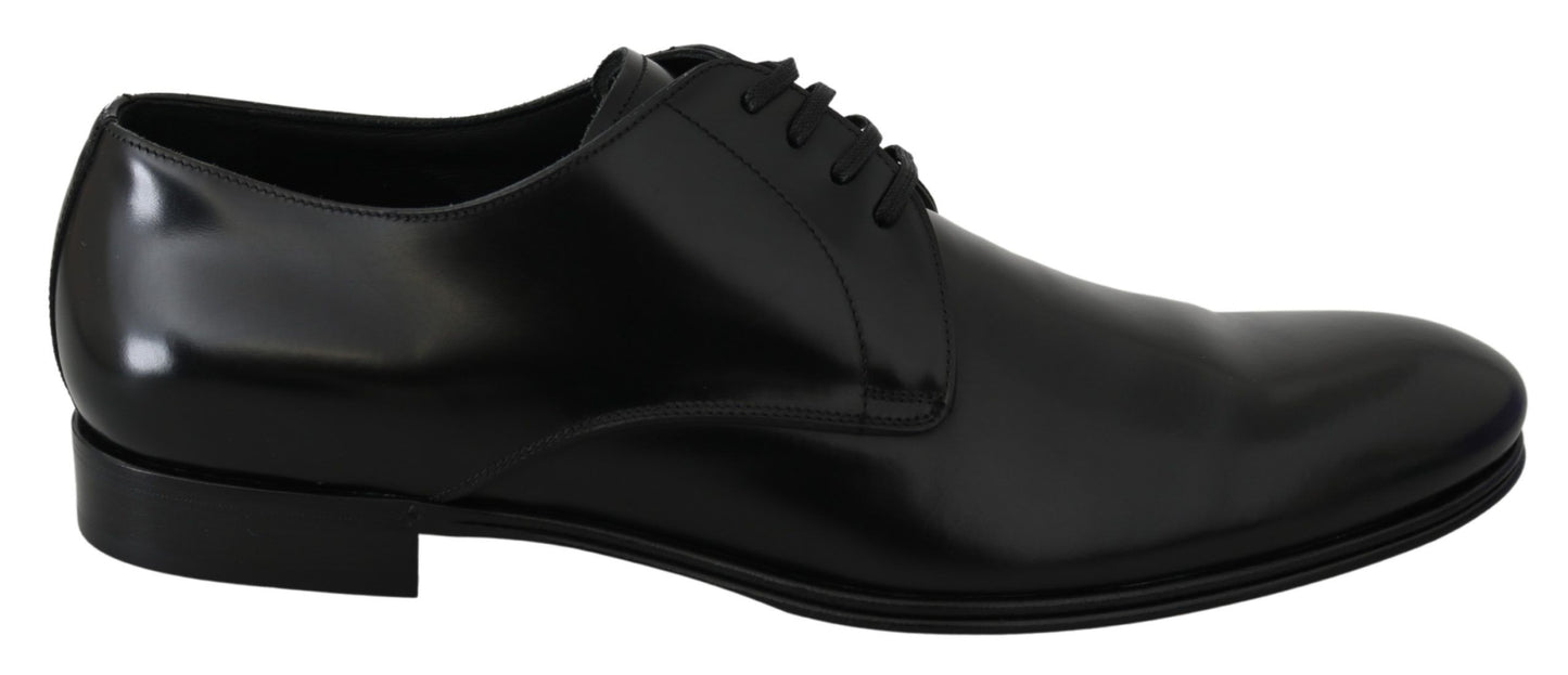 Dolce & Gabbana Derby Napoli Black Leather Dress Formal Shoes Dolce & Gabbana