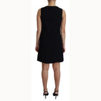 Dolce & Gabbana Black Viscose Stretch A-line Shift Mini Dress