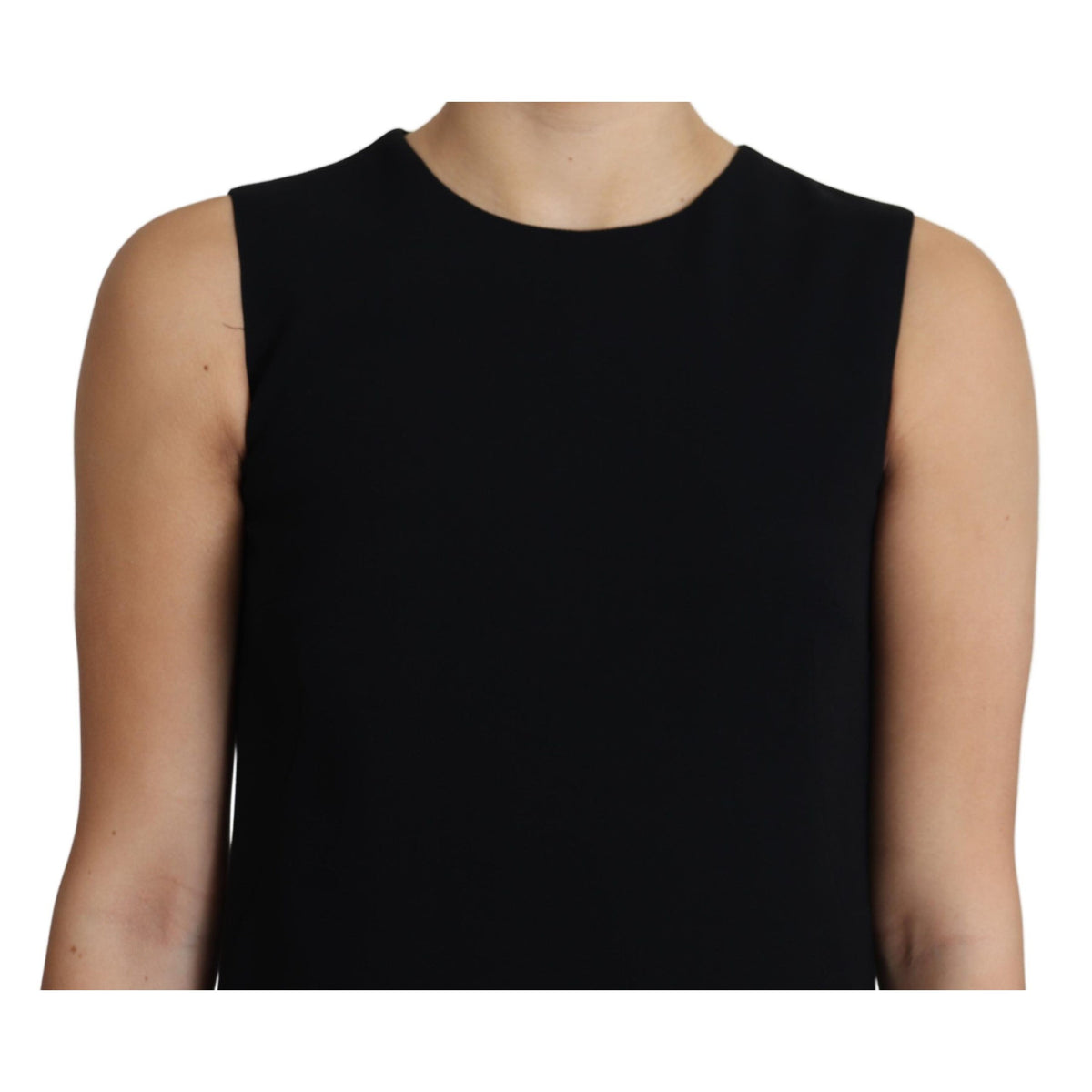 Dolce & Gabbana Black Viscose Stretch A-line Shift Mini Dress