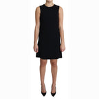 Dolce & Gabbana Black Viscose Stretch A-line Shift Mini Dress