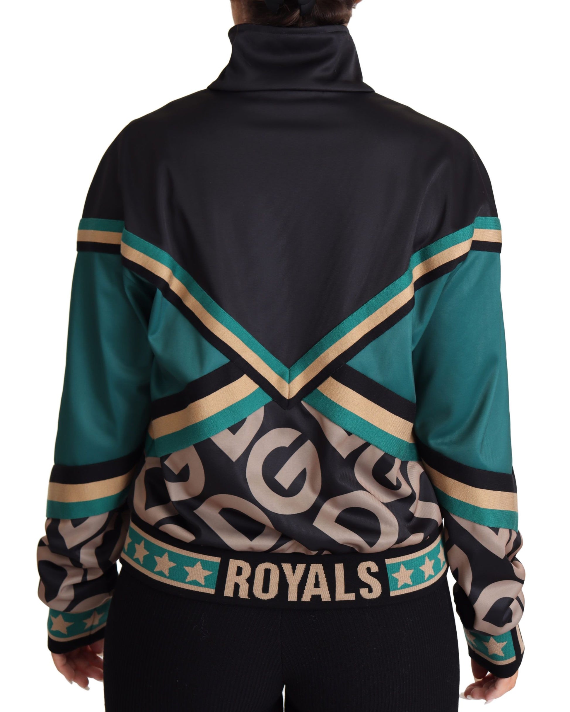 Dolce & Gabbana Multicolor DG Logo Mania Track Bomber Jacket Dolce & Gabbana