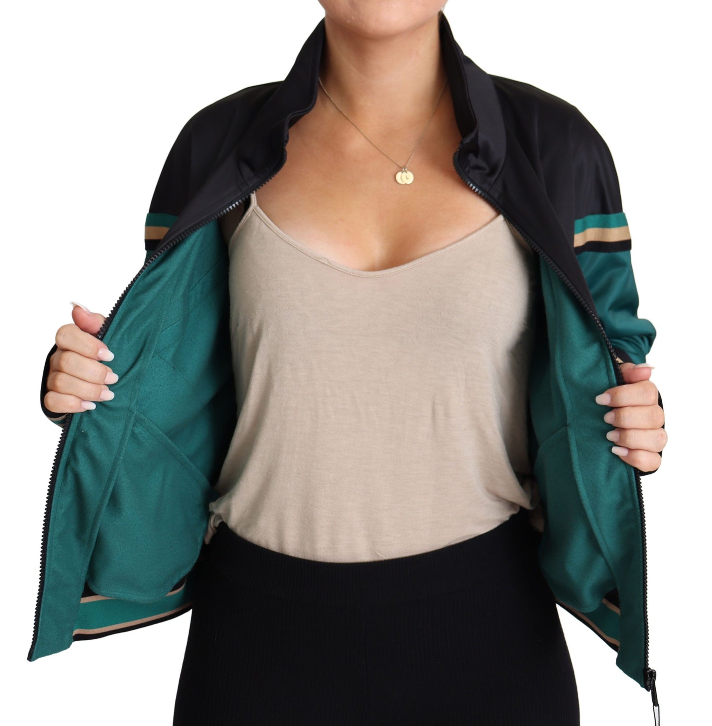 Dolce & Gabbana Multicolor DG Logo Mania Track Bomber Jacket Dolce & Gabbana
