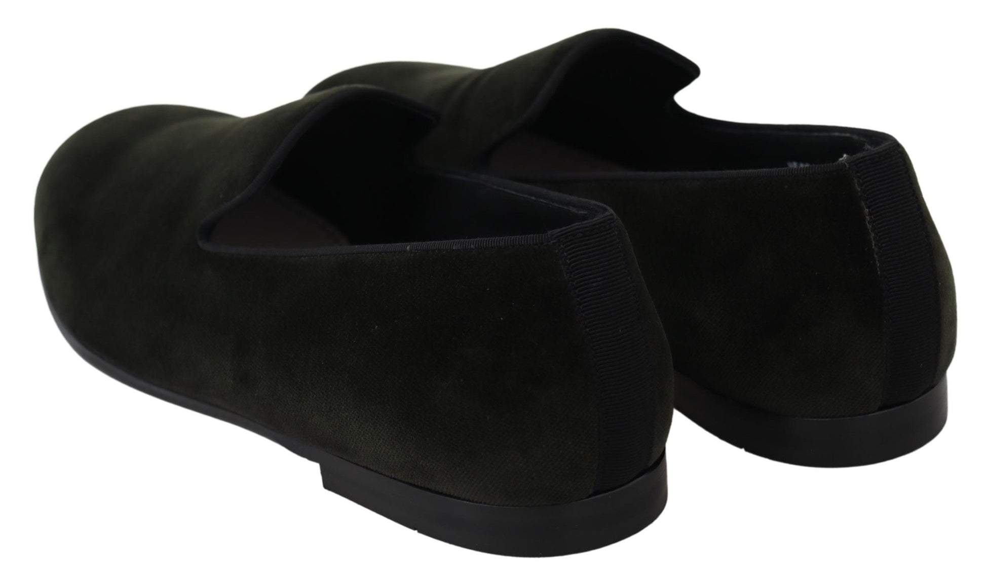 Dolce & Gabbana Green Velvet Slip On Mens Loafers Shoes Dolce & Gabbana