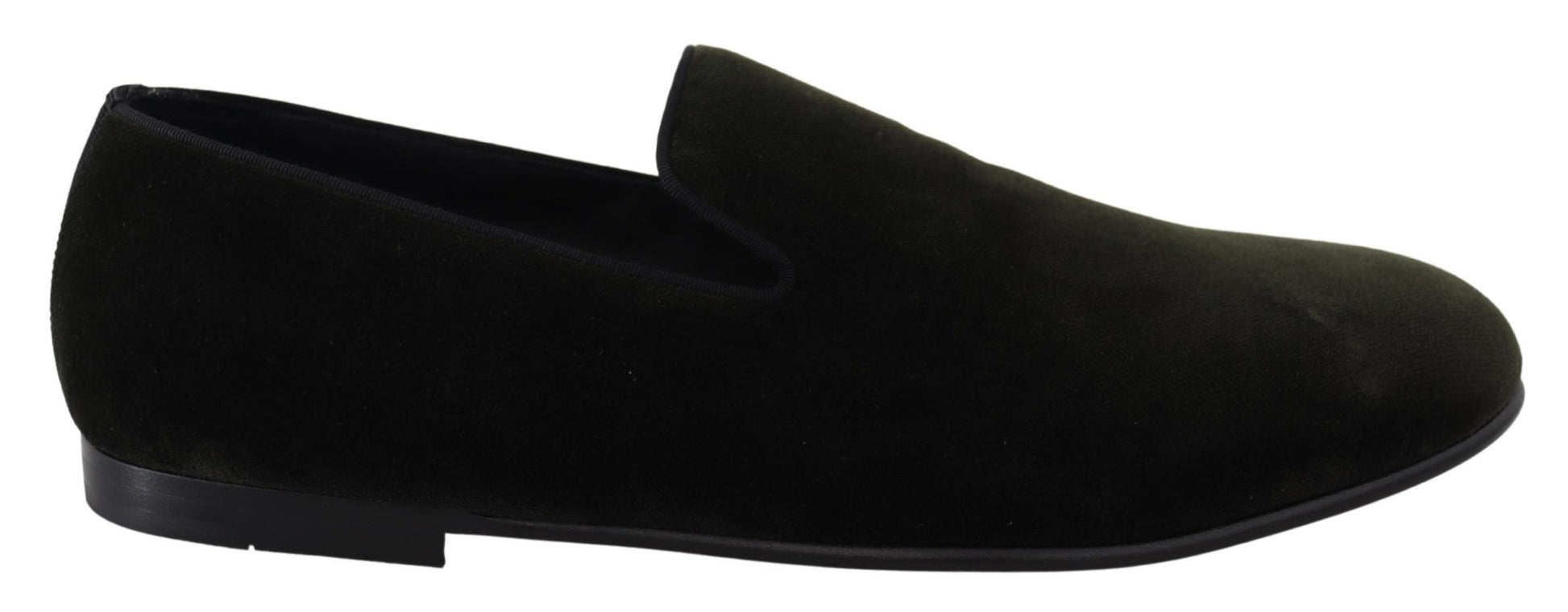 Dolce & Gabbana Green Velvet Slip On Mens Loafers Shoes Dolce & Gabbana
