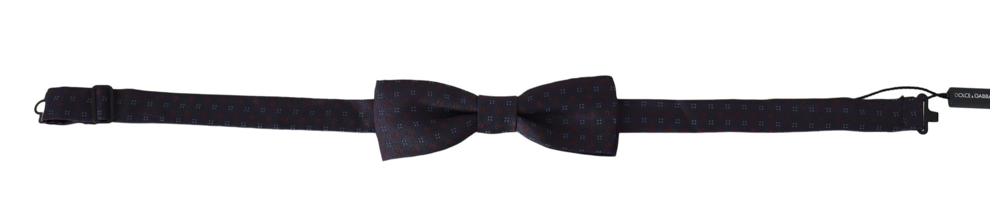 Dolce & Gabbana Gray Pattern Silk Adjustable Neck Papillon Bow Tie Dolce & Gabbana