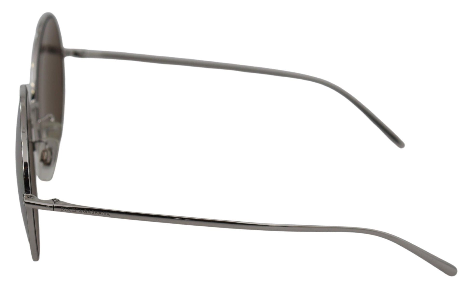 Dolce & Gabbana Silver Plated Round Gray Le nses Women Sunglasses Dolce & Gabbana