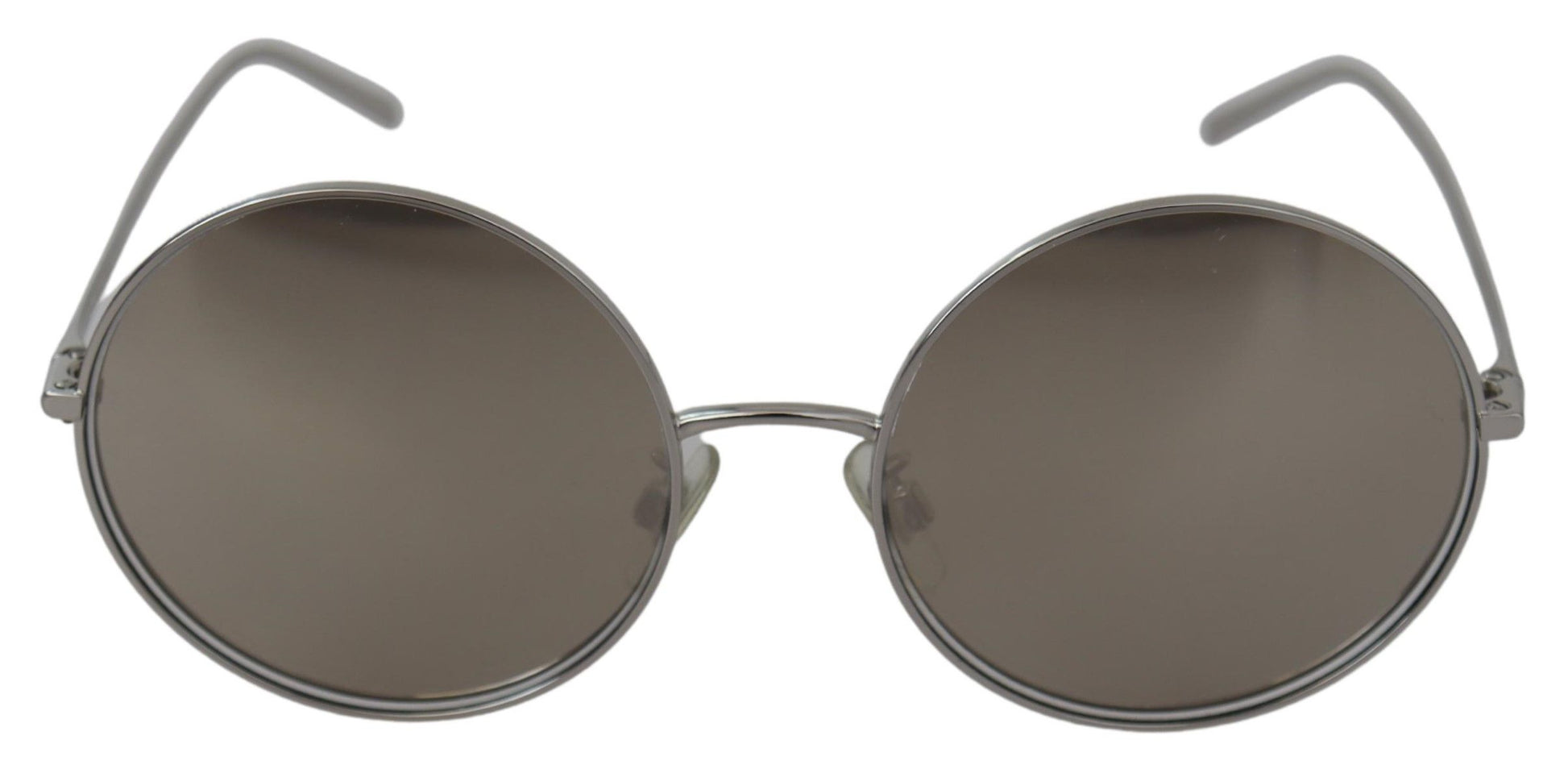 Dolce & Gabbana Silver Plated Round Gray Le nses Women Sunglasses Dolce & Gabbana