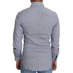 Dolce & Gabbana Gray Dotted Semi Fitted Formal SICILIA Shirt