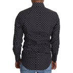 Dolce & Gabbana Black White Polka Dots Casual Shirt