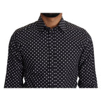 Dolce & Gabbana Black White Polka Dots Casual Shirt