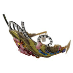 Dolce & Gabbana Gold Brass Floral Crystals LED Lights Crown Tiara Diadem