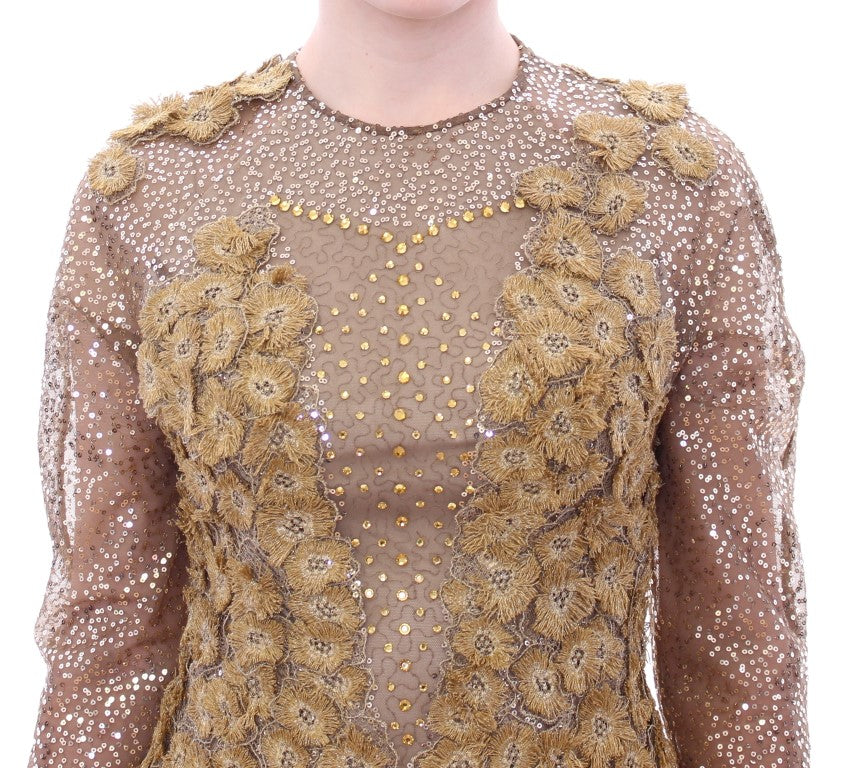 Lanre Da Silva Ajayi GOLD Long Lace Maxi Crystal Dress Lanre Da Silva Ajayi