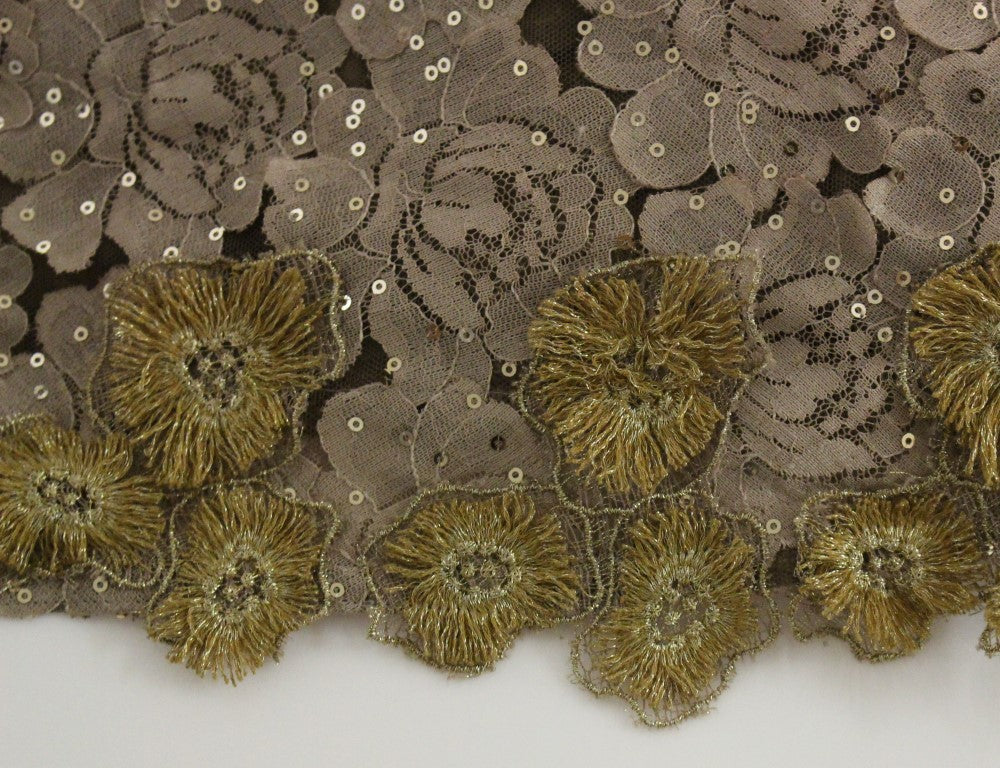 Lanre Da Silva Ajayi GOLD Long Lace Maxi Crystal Dress Lanre Da Silva Ajayi