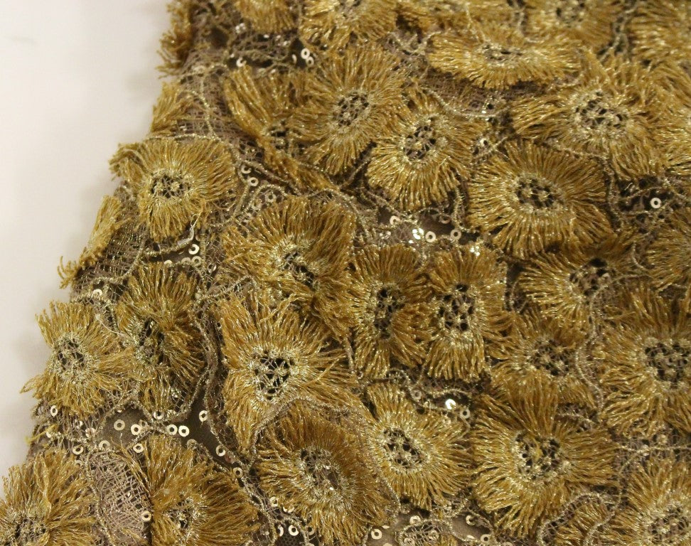 Lanre Da Silva Ajayi GOLD Long Lace Maxi Crystal Dress Lanre Da Silva Ajayi