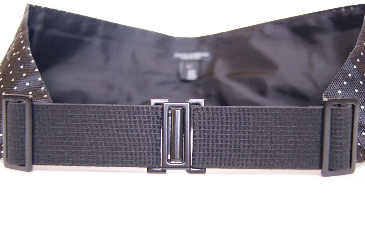 Dolce & Gabbana Black Waist Smoking Tuxedo Cummerbund Belt - Eljoys Fashion 