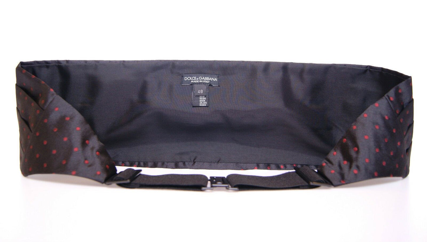 Dolce & Gabbana Black Waist Tuxedo Smoking Belt Cummerbund Dolce & Gabbana