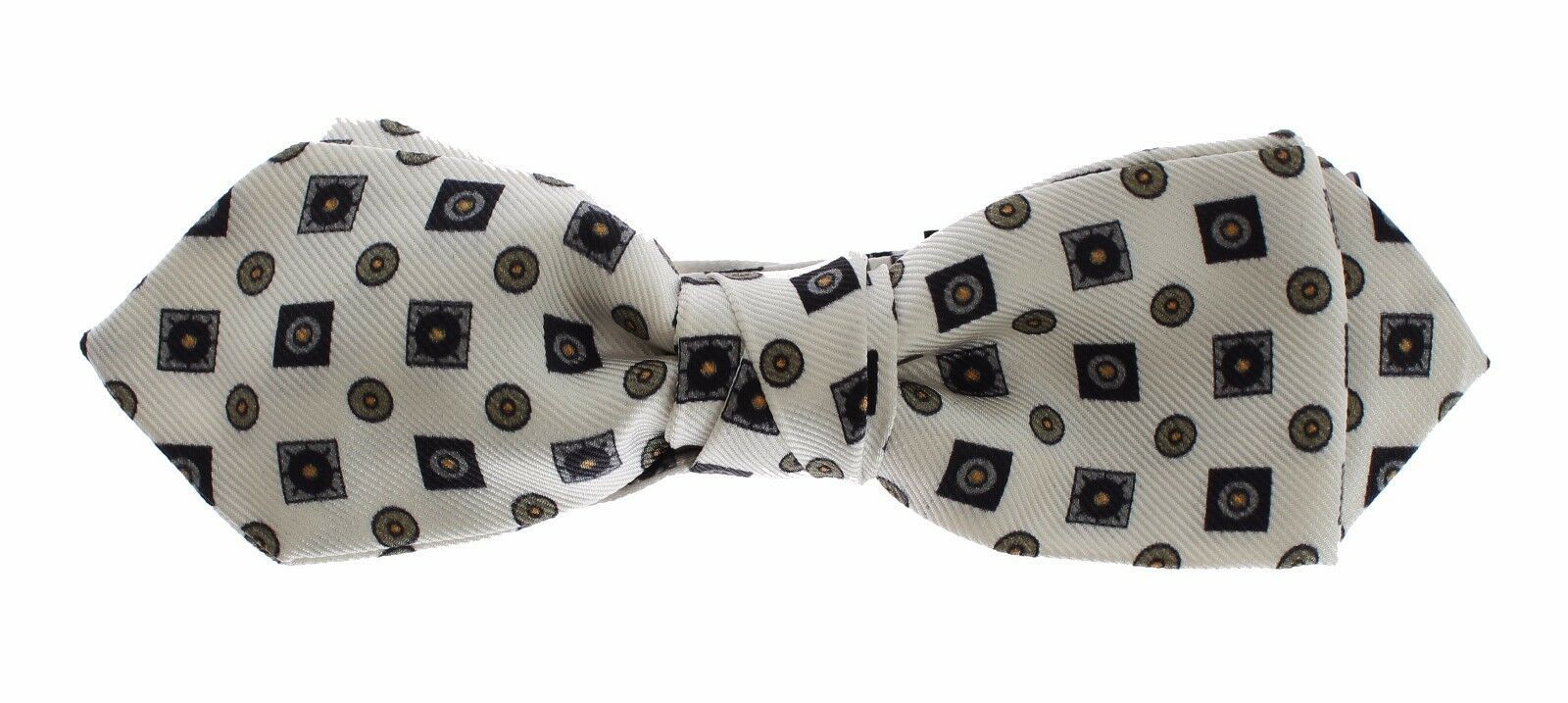 Dolce & Gabbana White Silk Bowtie Leather Men Belt Gift Box Dolce & Gabbana