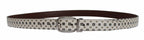 Dolce & Gabbana White Silk Bowtie Leather Men Belt Gift Box