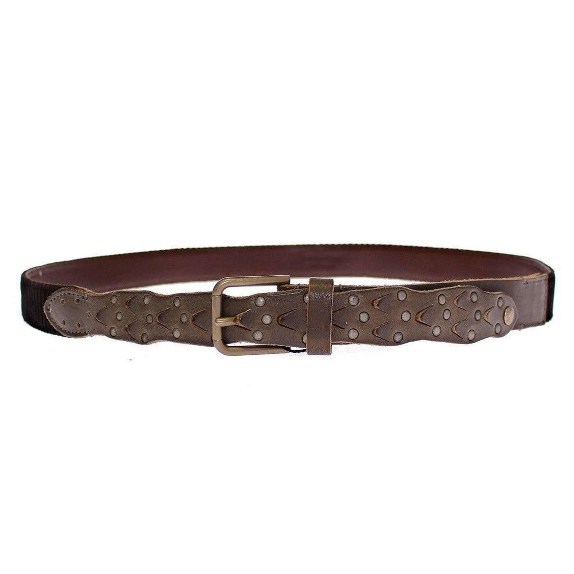 Dolce & Gabbana Brown Leather Logo Cintura Gürtel Belt