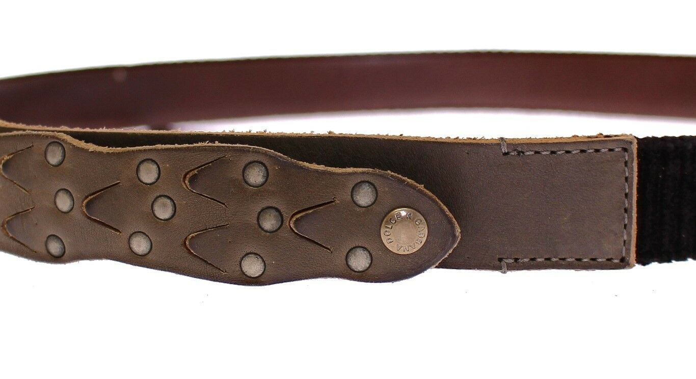 Dolce & Gabbana Brown Leather Logo Cintura Gürtel Belt Dolce & Gabbana